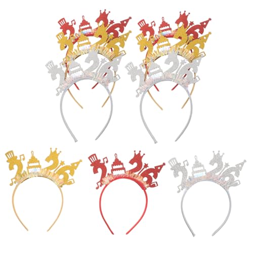Sosoport 9 Stück Teiliges Year Haarreif Leichte Modische Party-haarreifen in Gold Rot Silber Bequeme Trendige Neujahrs-accessoires für Feierlichkeiten und Fotosessions Sosoport 9 Stück Teiliges Year Haarreif Leichte Modische Party-haarreifen in Gold Rot Silber Bequeme Trendige Neujahrs-accessoires für Feierlichkeiten und Fotosessions von Sosoport
