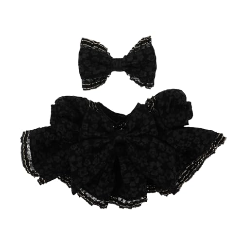 Sosoport Abendkleid Plüsch Mini Outfit Kleidung für Babypuppenjungen Babypuppenkleidung Puppenkleidung für Mädchen Babykleidung für Puppen Puppenzubehör Stoff Black von Sosoport