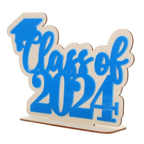 Sosoport Abschlussfeier Deko Holz Dekoration Für Abschlussfeier Schreibtisch Party Ornamente Tischdekoration Für Absolventenparty von Sosoport