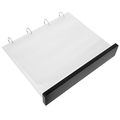 Sosoport Acryl Tischkartenhalter mit Kartenhüllen Doppelseitiger Menüständer für Teeläden und Cafés Eleganter Holzständer für Vielseitige Anwendungen von Sosoport