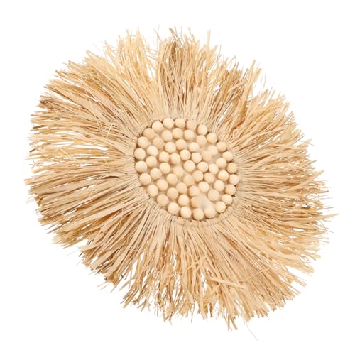 Sosoport Bast Wanddekoration aus Raffiabast mit Holzperlen im Nordischen Stil Kreatives Wanddekor für Wohnzimmer Schlafzimmer und Handgefertigt Minimalistisch und Elegant Sosoport Bast Wanddekoration aus Raffiabast mit Holzperlen im Nordischen Stil Kreatives Wanddekor für Wohnzimmer Schlafzimmer und Handgefertigt Minimalistisch und Elegant von Sosoport