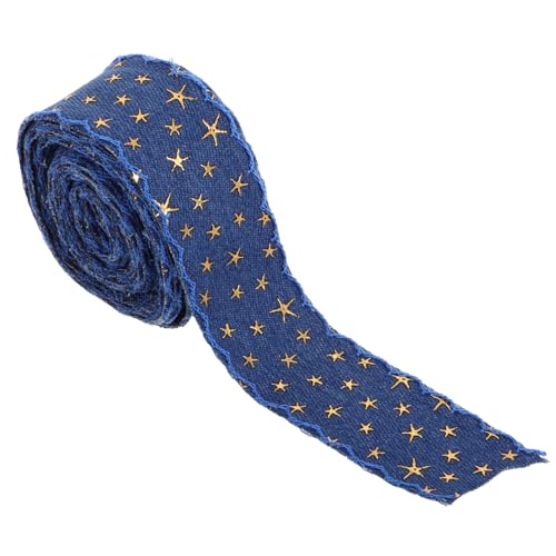 Sosoport Denim-gurtband Polsterbesatz Gimpenbesatz Für Polstermöbel Gardinenleisten Für Gardinen Denim-haarschmuck Nähen Trimmen Denim-stern-patches Gimp Trimmen Polyester von Sosoport
