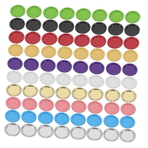 Sosoport Flache Bierflaschenverschlüsse für Schmuckherstellung Rostbeständig ohne Dichtung Farben Langlebig Vielseitig für Diy Charms und Bastelprojekte von Sosoport