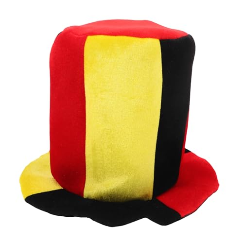 Sosoport Fußball Fanhut Schwarz Rot Gelb Atmungsaktiv Komfortabel zum Anfeuern bei Wm Party und Fußballfans Unisex Partyhut für Stadion und Feier von Sosoport