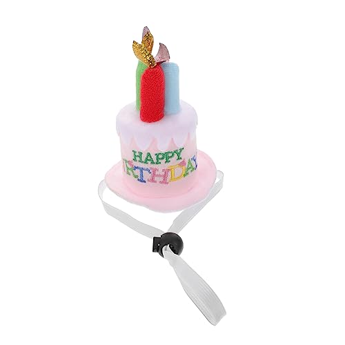 Sosoport Geburtstagskuchenhut aus Plüsch für Erwachsene und Unisex Partyhut mit Happy Birthday Stickerei für Geburtstagsfeiern und Foto Requisiten von Sosoport