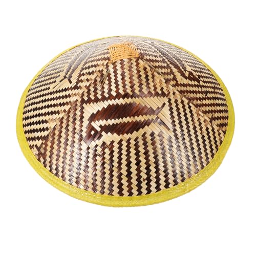 Sosoport Geflochtener Fischerhut Atmungsaktiv Verstellbar Unisex Sonnenhut Für Erwachsene Cosplay Outdoor Strand Bauernhof von Sosoport