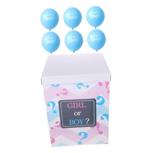 Sosoport Gender Reveal Ballon Box Set mit Blauen Ballons Innovative Shower Deko zur Geschlechtsverkündung Einfache Montage Vielseitig Einsetzbar für Jungen oder Mädchen Party von Sosoport