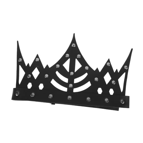 Sosoport Gothic PU Punk Krone Kopfstück Verstellbar Komfortabel für Street Dance Masquerade Party Cosplay Festival Accessoire Unisex Sosoport Gothic PU Punk Krone Kopfstück Verstellbar Komfortabel für Street Dance Masquerade Party Cosplay Festival Accessoire Unisex von Sosoport
