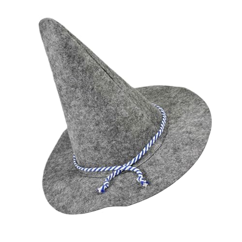 Sosoport Grauer Vogelscheuchenhut aus Robustem Material Wetterfest Halloween Weihnachtskostüm Hexenhut für Erwachsene und Vielseitiges Cosplay-zubehör für Oktoberfest und Faschingsparty von Sosoport