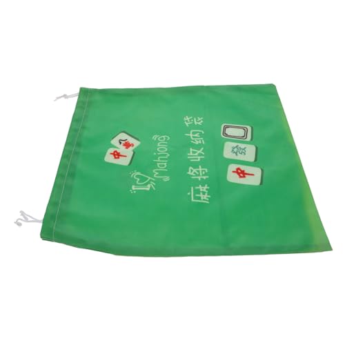 Sosoport Großer Mahjong Aufbewahrungsbeutel mit Kordelzug Leichter Faltbarer Mahjong Spielstein Organizer Wiederverwendbarer Aufbewahrungsbeutel Robust und Langlebig für Unterwegs von Sosoport