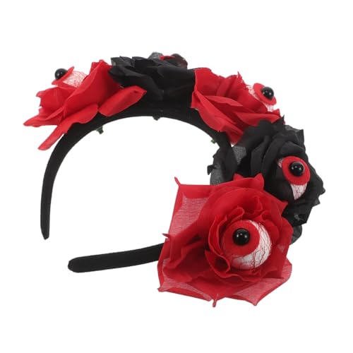 Sosoport Halloween Kostüm Haarreif mit Augen Kunstblumen Dekoration Wiederverwendbar und Leicht Gruseliges Party Accessoire für Karneval und Geisterhaus Events Vielseitig für Damen und von Sosoport