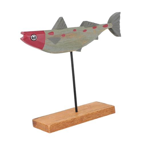 Sosoport Holz Fisch Dekoration Cartoon Stil Buntes Holzfisch Ornament für Kinderzimmer Schreibtisch Deko Mediterraner Stil Robustes Material und Vielseitig für Zuhause Büro Laden von Sosoport