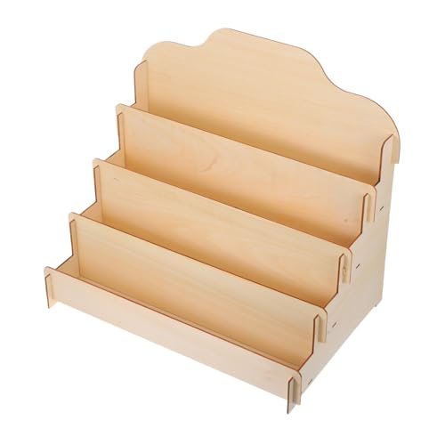 Sosoport Holz Karten Display Ständer Stabiler Organizer für Aufkleber Grußkarten Kleinteile aus Robustem Lindenholz für Einzelhandel Kunsthandwerk Einfach Zusammenzubauen von Sosoport