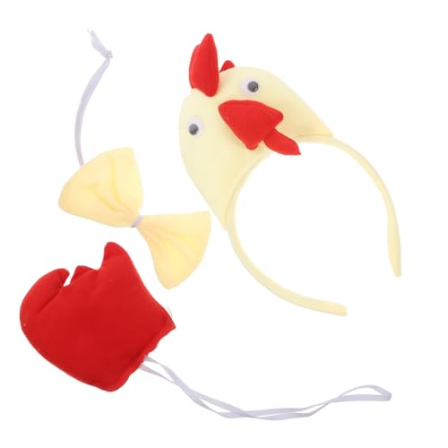 Sosoport Hühnerkostüm Set mit Teiligem Gelbem Hahn Stirnband und für Tierpartys Vielseitiges Leichtes Cosplay Outfit für Ostern Fasching und Gruppenkostüme von Sosoport