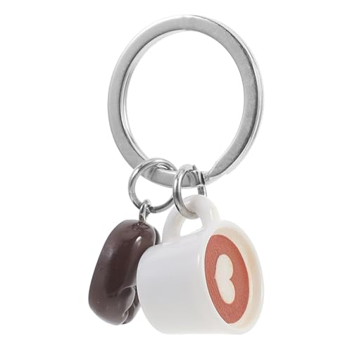 Sosoport Kaffeebohnen Schlüsselanhänger Herzform mit Harz Anhänger Dekorativer Taschen und Handtaschen Schlüsselring für Damen Langlebig und Praktisch von Sosoport