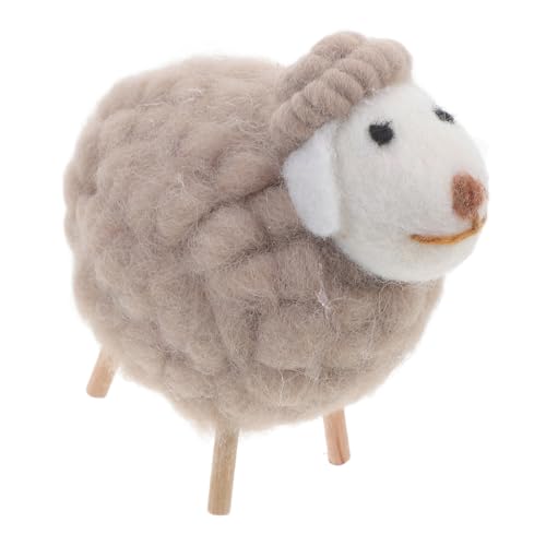 Sosoport Kleines Schaf Ornament Niedliche Tischdekoration Kreative Geschenkidee für Mädchen Plüschschaf für Schlafzimmer und Wohnzimmer für Kindergeburtstags Mitgebsel und Partyzubehör von Sosoport
