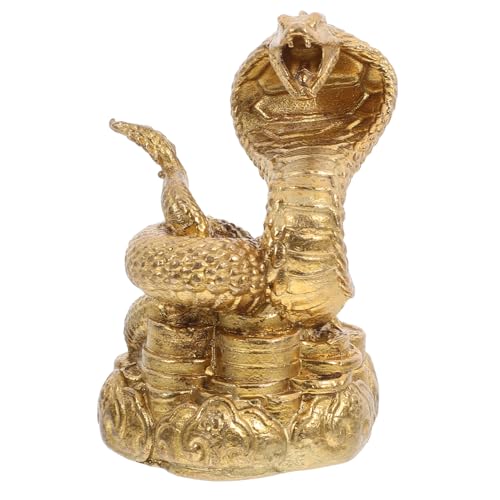 Sosoport Messing Schlange Dekofigur Desktop Ornament Kleine Vintage Schlange Skulptur Bruchsicheres Kunsthandwerk für Wohnraumgestaltung Platzsparend und Dekorativ von Sosoport