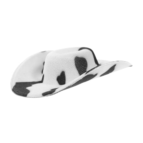 Sosoport Mini Cow Print Hut für Puppen DIY Puppenhut Handgefertigter Cowboyhut für Partys Weiche Materialien für Kreative Bastelprojekte Sosoport Mini Cow Print Hut für Puppen DIY Puppenhut Handgefertigter Cowboyhut für Partys Weiche Materialien für Kreative Bastelprojekte von Sosoport