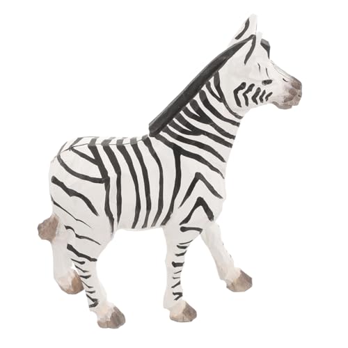 Sosoport Miniatur Holzschnitzerei Zebra Ornament Handgefertigte Holzfigur für Heimdekoration Langlebiges und Einzigartiges Design für Auto Zuhause oder Büro von Sosoport