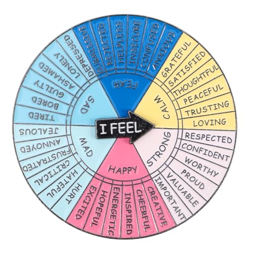Sosoport Motivierende Broschen Soziales Emotionsrad Gefühlsrad Brosche Kreative Brosche Antikes Gefühlsrad Lustige Brosche Gefühlsrad Anstecknadel Retro Brosche Emotionale Brosche von Sosoport