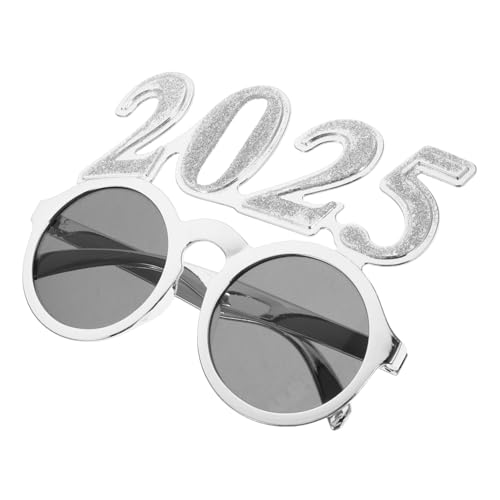 Sosoport Neujahrszahl Brille Partybrille aus Leichtem Stabilem PC Silber Glitzernd für Silvesterfotografie und Festliche Feiern Unisex Spaßbrille für Familie und Freunde Sosoport Neujahrszahl Brille Partybrille aus Leichtem Stabilem PC Silber Glitzernd für Silvesterfotografie und Festliche Feiern Unisex Spaßbrille für Familie und Freunde von Sosoport