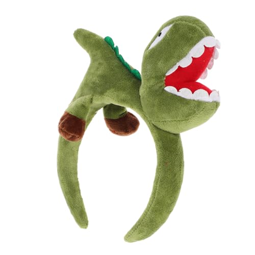Sosoport Niedliches Dinosaurier Haarband Grün Cartoon Kopfschmuck Party Kostüm Accessoire für Erwachsene Vielseitig Tragbar und Auffälliger Dino Haarschmuck von Sosoport