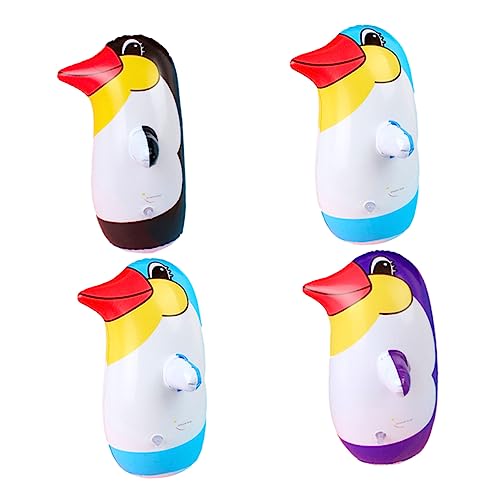 Sosoport PVC-tierspielzeug-Set 4-teilig Tier-Tumbler-Statue Aufblasbarer Pinguin-Tumbler Für Die Entwicklung Von Kindern von Sosoport