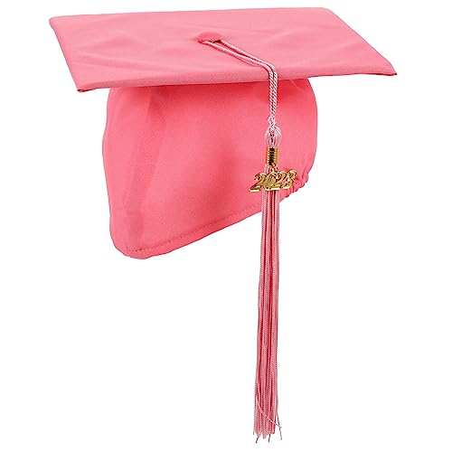 Sosoport Partyhut -arzthut Abschlusskappe Erwachsene Absolvent Hut Grad Abschlussfeier Abschluss 2023 Blau Abschlusshüte Abschlusshut Mit Quaste Unisex-abschlussmütze Modisch Rosa Polyester von Sosoport