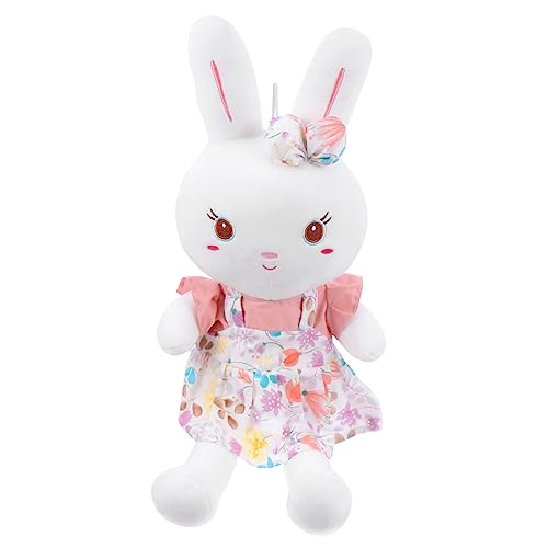Sosoport Plüsch-Kaninchen-Puppe Ostern Kaninchen Kaninchenspielzeug Für Puppenspielzeug Kaninchenpuppe Mit Kleidung Osterhasen Spielzeughase Rosa Plüschmaterial von Sosoport