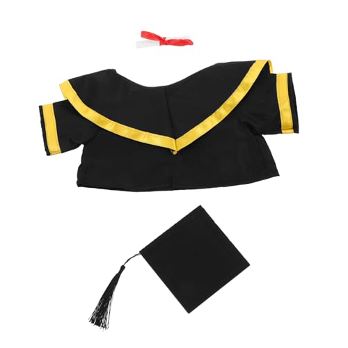 Sosoport Plüschbär Abschlussoutfit Set mit Gelbem Schultertuch Schwarzer Doktorhut und Zertifikat Niedliches Kuscheltier für Kleine Schulanfänger und Festliche Abschlussfeiern Sosoport Plüschbär Abschlussoutfit Set mit Gelbem Schultertuch Schwarzer Doktorhut und Zertifikat Niedliches Kuscheltier für Kleine Schulanfänger und Festliche Abschlussfeiern von Sosoport