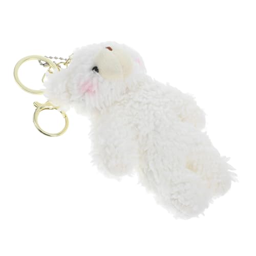 Sosoport Plüschbär Schlüsselanhänger mit Herz Rotton Kuscheliges Plüschtier Anhänger für Taschen und Rucksäcke und Geschenkidee für Freundinnen Weicher Schlüsselring Charm von Sosoport