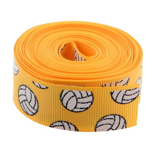 Sosoport Polyester-sportband Mit Volleyball-muster Für Kranz Und Schleifen-dekorationen Sport-themen-bastelband Wiederverwendbar Und Praktisch Für Teambänder Und Sportprojekte von Sosoport