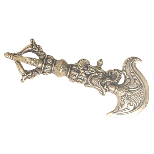 Sosoport Retro Messing Vajra Stößel Ornament Kompakte Hausdekoration Eleganter Vintage Stil für Schreibtisch und Leichtes Handliches Dekoaccessoire für Freunde von Sosoport