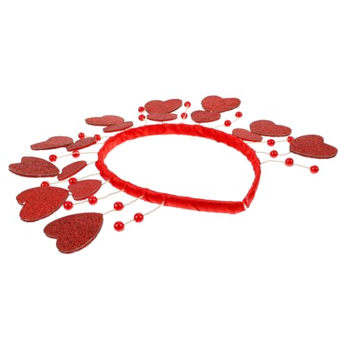 Sosoport Romantisches Herz Stirnband für Valentinstag Komfortabler Haarreif mit Doppeltem Dekoratives Accessoire für Hochzeit Party und Festliche Anlässe von Sosoport