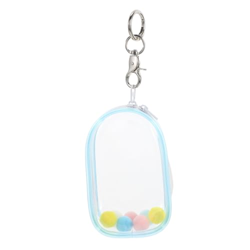 Sosoport Transparente Sammeltasche mit Reißverschluss Tragbare Mini figuren aufbewahrungstasche Staubgeschützte Organizer tasche für Sammler Vielseitige Vitrine mit Schlüsselanhänger von Sosoport