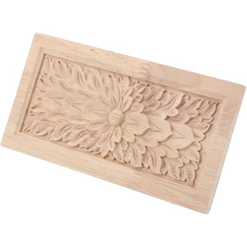 Sosoport Unbemalte Holzapplikationen für Möbel Europäisches Design mit Römischem Säulenmotiv Dekorative Eckenornamente Handgeschnitzte Blumendetails für Schrank und Wanddekoration von Sosoport