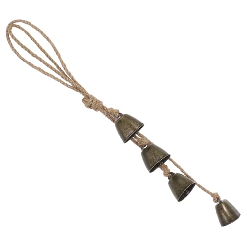 Sosoport Vintage Metallglocke mit Juteseil Rustikales Design für Garten und Balkon für Stilvolle Weihnachtsdekoration von Sosoport