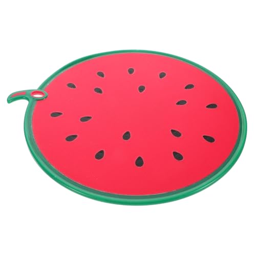Sosoport Wassermelonen Schneidebrett Rutschfestes Leichtes und Kratzfestes Schneidebrett mit Saftmulde für Gemüse und Obst Beidseitig Verwendbares Küchenaccessoire von Sosoport