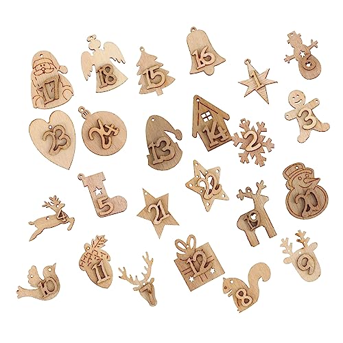 Sosoport Weihnachts Countdown Kalender Anhänger Set Kreativer Holz Adventskalender mit Santa Claus Festliche Weihnachtsdekoration für Cartoon Design Sichere Materialien Teilig Sosoport Weihnachts Countdown Kalender Anhänger Set Kreativer Holz Adventskalender mit Santa Claus Festliche Weihnachtsdekoration für Cartoon Design Sichere Materialien Teilig von Sosoport
