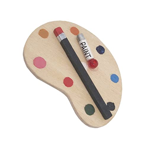 Sosoport Zeichenbrett-Palette Miniatur-Puppenhauszubehör Puppenhaus-Miniaturen Partygeschenk Bjd-Zubehör Zubehör für Puppenhäuser Paletten zum Bemalen von Puppen Puppenstubenmöbel MDF von Sosoport