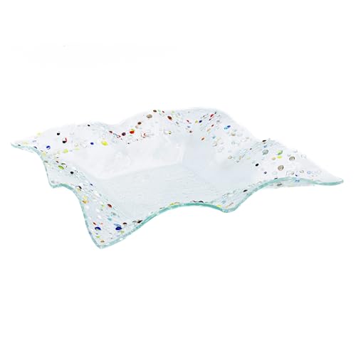 Sospiri Venezia – handdekoriertes Tafelaufsatz aus Muranoglas – Geschenkidee für Zeremonien, Gastgeschenke mit eleganter Box (29 x 29 cm, quadratisch) von Sospiri Venezia