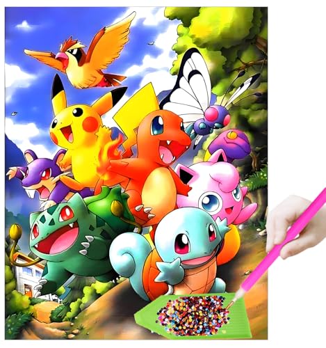 5D Diamond Painting Anime, diamant painting bilder kinder, Diamond Painting Bastelset für Kinder mit Anime-Bildern, Spielzeug Bausätze für Diamantmalerei cartoon 30x40cm, DIY Haus Deko Bastelset von Sotobegirl