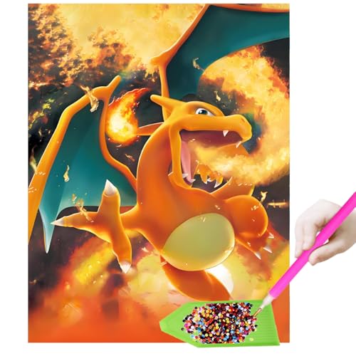 Diamond Painting Anime, 5D diamant painting bilder kinder, Diamond Painting Bastelset für Kinder mit Anime-Bildern, Spielzeug Bausätze für Diamantmalerei cartoon 30x40cm, DIY Haus Deko Bastelset von Sotobegirl