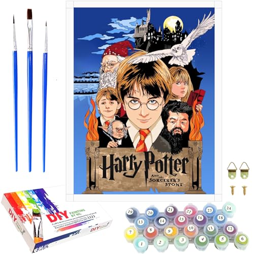 Malen Nach Zahlen Gross für Erwachsene Anfänger und Kinder teenager, Cartoon Anime Film DIY Spielzeug Handgemalt Ölgemälde Kit groß für 6-13 jahre Jungen Mädchen, Ohne Rahmen 40 x 50cm (Stone) von Sotobegirl