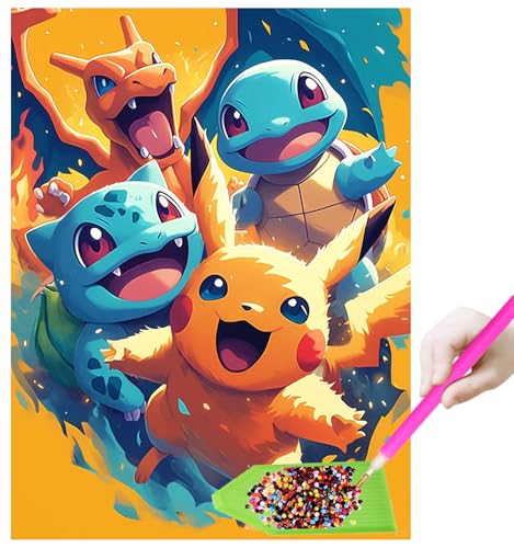 Sotobegirl 5D Diamond Painting Anime 30x40cm, diamant painting bilder kinder ab 3-12, Diamond Painting Bastelset für Kinder mit Cartoon-Bildern, DIY Spielzeug Bausätze für kinder, Haus Deko Bastelset von Sotobegirl