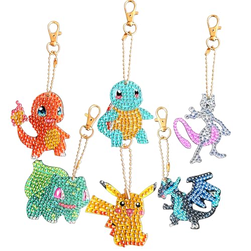 Sotobegirl Diamond painting kinder schlüsselanhänger, 6 Pcs DIY Diamant Painting Anime Keyrings Set für Mädchen Junge ab 5-13 Jahre, Cartoon DIY Spielzeug Anhänger Malsets Sotobegirl Diamond painting kinder schlüsselanhänger, 6 Pcs DIY Diamant Painting Anime Keyrings Set für Mädchen Junge ab 5-13 Jahre, Cartoon DIY Spielzeug Anhänger Malsets von Sotobegirl
