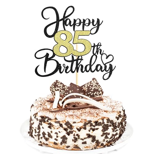 Sotpot 1 x Tortenaufsatz zum 85. Geburtstag, glitzernd, mit Herzmuster, Kuchendekoration für Happy 85. Geburtstag, Party-Dekorationen Sotpot 1 x Tortenaufsatz zum 85. Geburtstag, glitzernd, mit Herzmuster, Kuchendekoration für Happy 85. Geburtstag, Party-Dekorationen von Sotpot