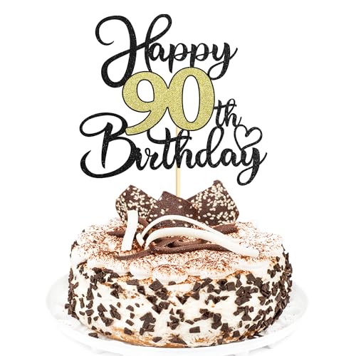 Sotpot 1 x Tortenaufsatz zum 90. Geburtstag, glitzernd, mit Herzmuster, Kuchendekoration zum 90. Geburtstag, Party-Dekorationen Sotpot 1 x Tortenaufsatz zum 90. Geburtstag, glitzernd, mit Herzmuster, Kuchendekoration zum 90. Geburtstag, Party-Dekorationen von Sotpot