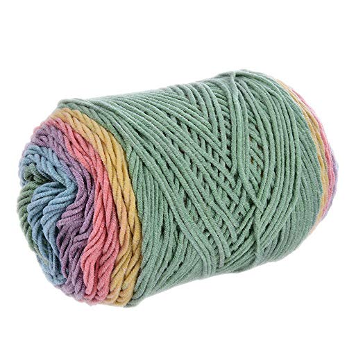Souarts Multicolor Baumwollgarn Hand Stricken Häkeln Knitting Garn Strickgarn Häkelgarn Handstrickgarn Bunte Wolle DIY (Green) von Souarts