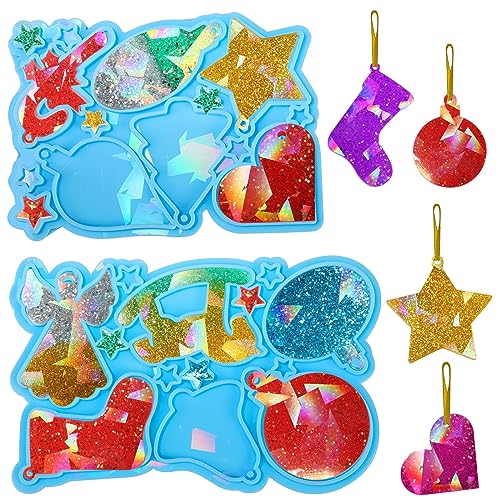 Souarts Weihnachten Resin Silikonform Epoxidharz Formen Silikon Holografisch Effekt DIY Gießform Harz Silikonformen für Weihnachtskugeln Weihnachtsbaum Deko Geschenk Anhänger Souarts Weihnachten Resin Silikonform Epoxidharz Formen Silikon Holografisch Effekt DIY Gießform Harz Silikonformen für Weihnachtskugeln Weihnachtsbaum Deko Geschenk Anhänger von Souarts
